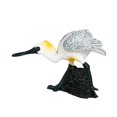 thumbnail image 1 of Mini figura de Spoonbill de cara negra, decoración de jardín de hadas, modelo de ave realista de bricolaje para niños, 1 of 8