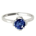 thumbnail image 2 of Mauli Jewels Rings for Women 0.45 Carat Beautiful Flower Shaped Sapphire Ring 4-prong 10K White Gold, 2 of 7
