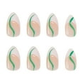 thumbnail image 2 of Uñas postizas extra largas tipo ataúd, uñas acrílicas brillantes, uñas postizas con pegamento para mujeres y niñas (24 unidades), 2 of 6
