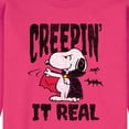 thumbnail image 2 of Peanuts - Creepin It Real - Men's Crew Neck Fleece Pullover, 2 of 5