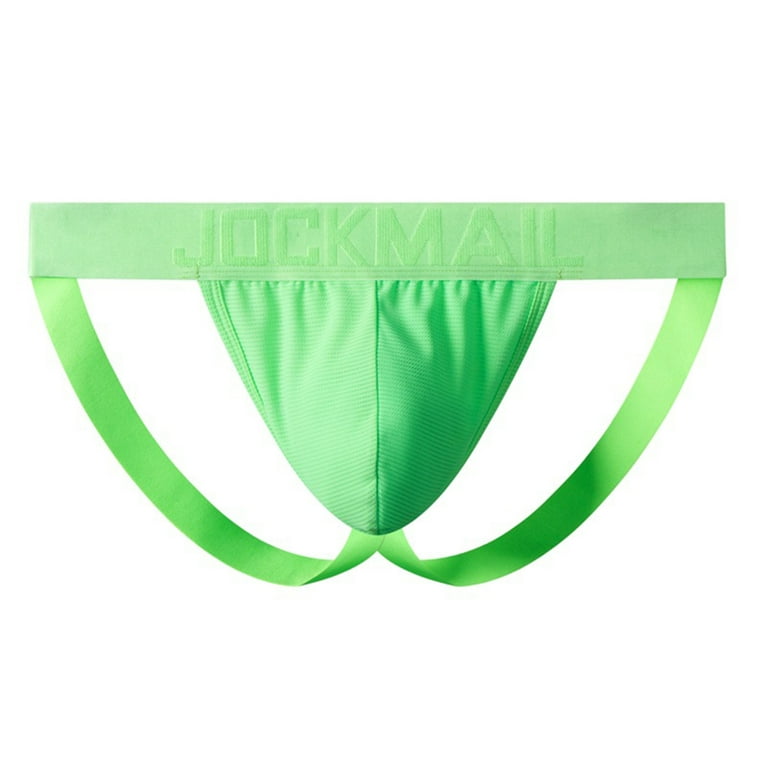 OVTICZA Men's Jock Strap Male Bikini Supporters Jockstrap Athletic  Underwear Briefs XL Green 