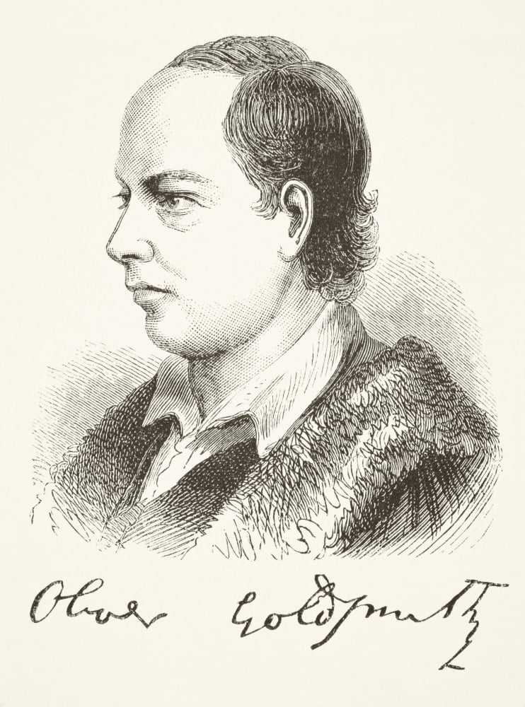 Oliver Goldsmith 1728 -1774 Anglo Irish Playwright Novelist Dramatist Poet And Essayist From The National And Domestic History Of England By William Aubrey Published London Circa 1890 Canvas Art - Ken