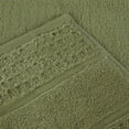 thumbnail image 4 of Superior Zero Twist Cotton Waffle Border Bath Towel Set of 3, Forest Green, 4 of 11