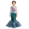 thumbnail image 2 of Girls Mermaid Princess Dress Ariel Costume for Kids Halloween Dress-Up, Size 3-8, 2 of 6