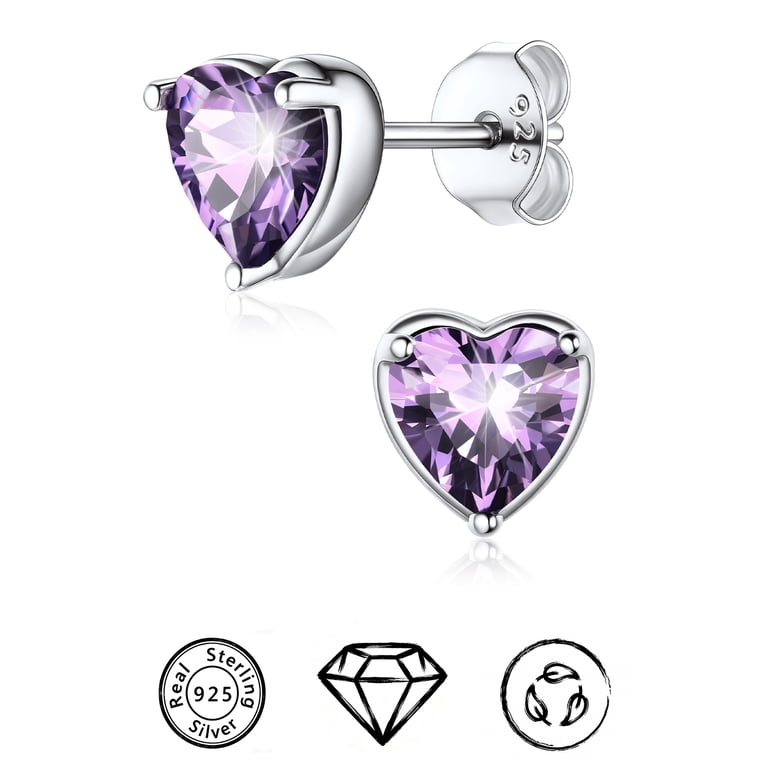 ChicSilver 925 Sterling Silver Birthstone Stud Earrings photo 1