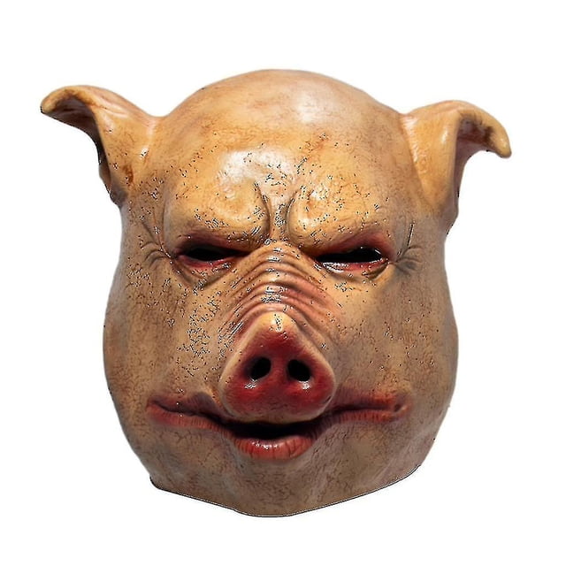 Halloween terrorífico látex cerdo cabeza Sheild Animal Cosplay cubierta para adultos