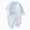Blue, variant on NOLDARES Button Down Baby Romper Cute Graphic Print Long Sleeve Soft Jumpsuit for Unisex Infants 0-18M Spring Fall Wear(6-9 Months,Pink)