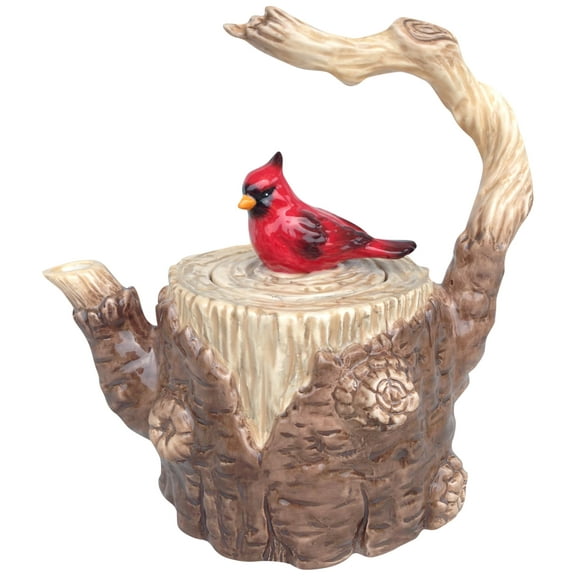 Blue Sky Ceramic Tree Stump Teapot