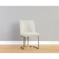 thumbnail image 2 of Sunpan Rayla 18.5" Fabric and Stainless Steel Dining Chair in Cream (Set of 2), 2 of 7