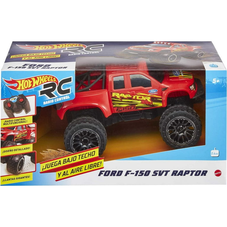 Hot Wheels RC Red Ford F-150, Full-Function Remote-Control Toy