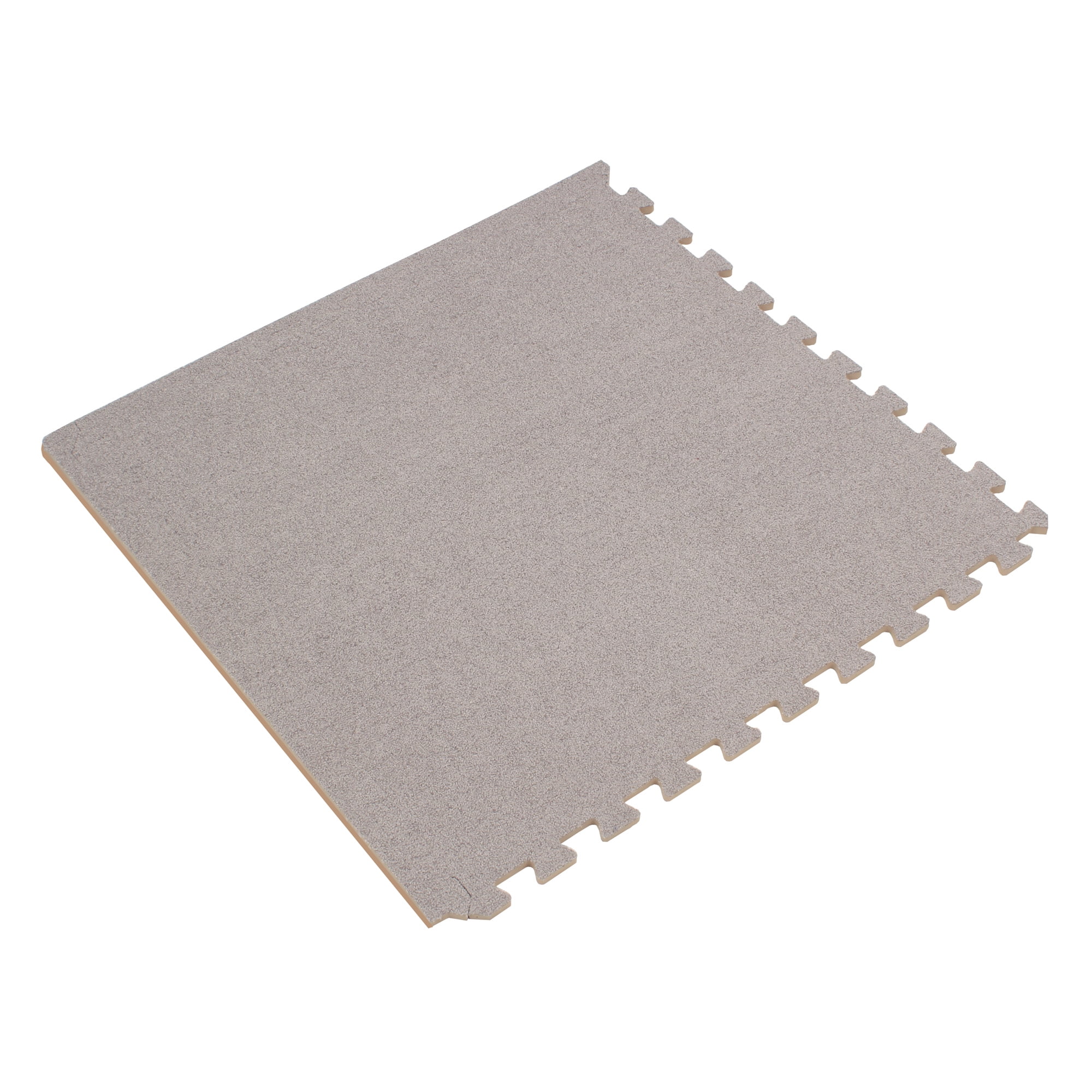 We Sell Mats 3/8" Thick Interlocking Carpet Tiles, 100 Sq Ft (25 Tiles), Light Gray Walmart
