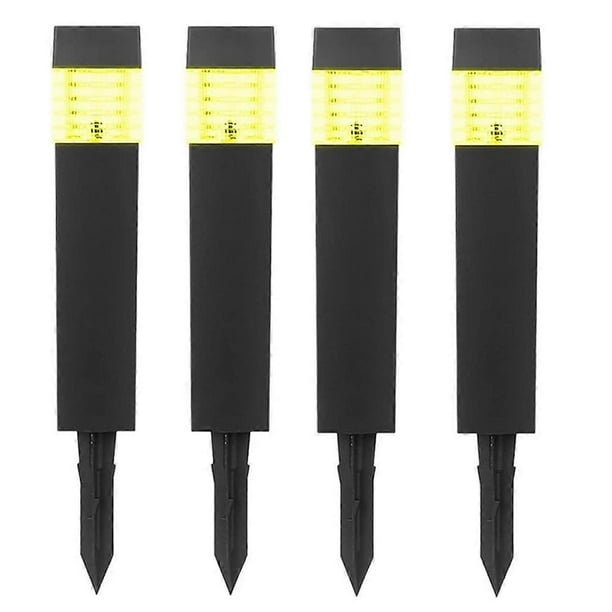 4PCS Solar Powered Solar-Powered De-Icing Light, Solar Outdoor De-Icing Light, Solar Ground Plug-in Light Warm Light