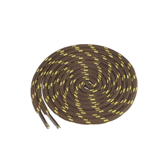 INSPIRE CHIC 1 Paire de Lacets Ronds pour Bottes de Travail Lacets Durables pour l'Extérieur Lacets de Chaussures de Randonnée Jaune Café 100cm/39.37 Pieds