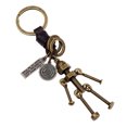 thumbnail image 2 of EeaseMX Llavero de bronce antiguo con forma de robot, suministros para hacer joyas, 2 of 7