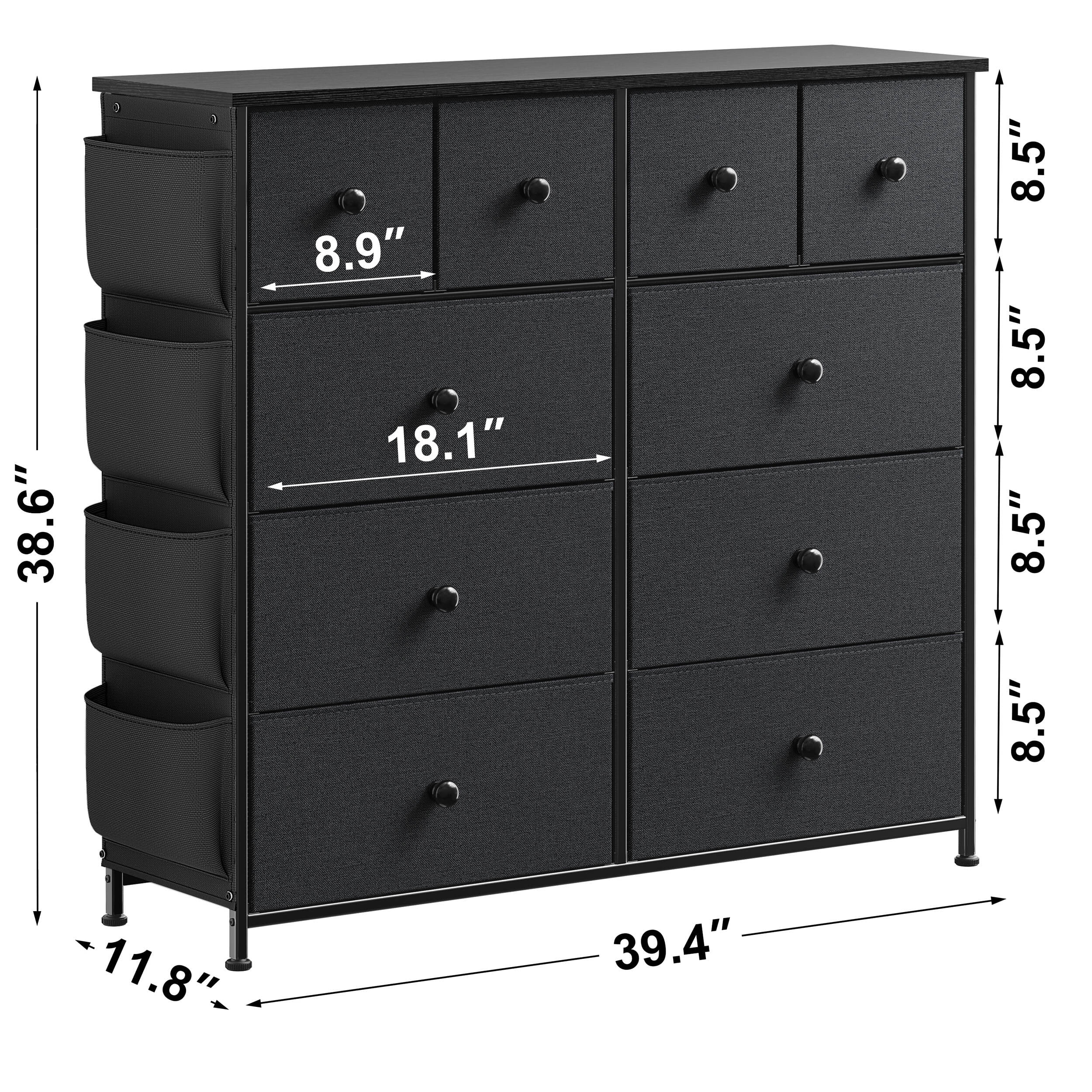 Drawer - Drawer ブラウス　Size36 Amazon.com: WLIVE Tall Dresser for Bedroom, Fabric Dresser