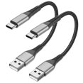 thumbnail image 1 of Cable USB-C Umefly de 15 cm, carga rápida, paquete de 2, 3 A, 1 of 7