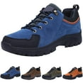thumbnail image 3 of XIMIN Chaussures à Enfiler pour Hommes et Femmes en Suède, Chaussures de Marche Légères Antidérapantes et Imperméables, Chaussures de Course, de Randonnée et de Randonnée, Espadrilles Décontractées d'Extérieur (7.5, Bleu), 3 of 3