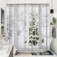thumbnail image 2 of Jbralid Christmas Winter Forest Snowflake Polyester Shower Curtains for Bathroom Decor 72x72 inch, 2 of 6