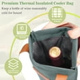 thumbnail image 4 of Tirrinia Insulated Single Bottle Wine Carrier Tote Cooler Bag for Travel Picnic Padded Champagne Carrying Case, 4 of 8
