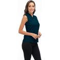 thumbnail image 4 of MoFiz Women's Golf Polo Sleeveless Shirt Quick Drying Casual Workout Tops Shirts Dark Green XL, 4 of 8