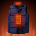 thumbnail image 6 of Feancey Kids' Puffer Heated Vest 2 Zones Electric Heating Vest for Boys and Girls Sleeveless Stand Collar Down Coats with Pockets Dark Blue 11 Years, 6 of 10