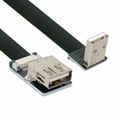 thumbnail image 7 of Xiwai Down Angled USB 2.0 Type-A Male to Female Extension Data Flat Slim FPC Cable for FPV and Disk and Scanner and Printer, 7 of 7