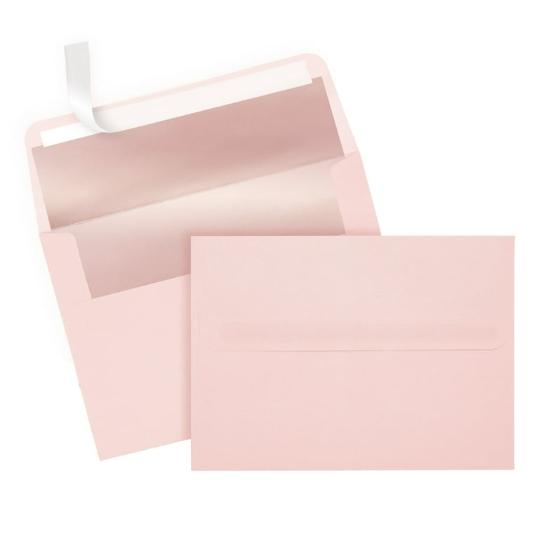 Printed Paper Desk Accessories Set - Solid Pink With Gold Trim - Sale