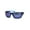 Black Blue Mirror, variant on Mens Xloop Color Mirror Warp Rectangular Sport Plastic Sunglasses Shiny Black
