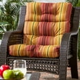 thumbnail image 3 of Greendale Home Fashions Outdoor 44'' x 22'' High Back Chair Cushion, Kinnabari Stripe, 3 of 9