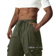 thumbnail image 5 of MELDVDIB Mens Cargo Pants Fashion Casual Solid Color Hiking Pants Drawstring Waisted Cuffed Tapered Leg Travel Pants with Multi Pockets, 5 of 6