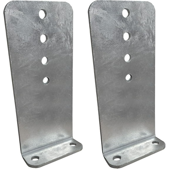 2 Pack - 12" Galvanized L-Type Boat Trailer Bunk Bracket, Heavy Duty