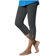 thumbnail image 2 of Sageysalite Capri Legging for Women Yoga Pants Lace Elastic Waist Stretch Casual Lightweight Comfy Gym Workout Pants, 2 of 7