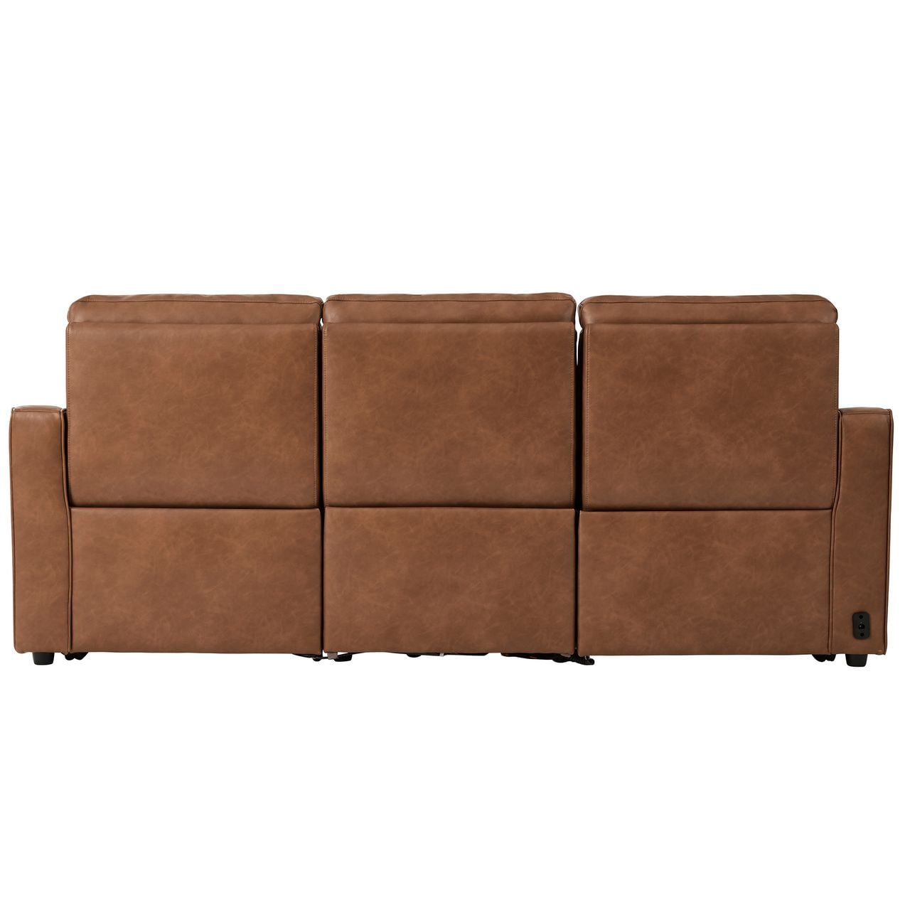 Better Homes & Gardens Allen 77" Powered Reclining Sofa, Cocoa Faux Leather