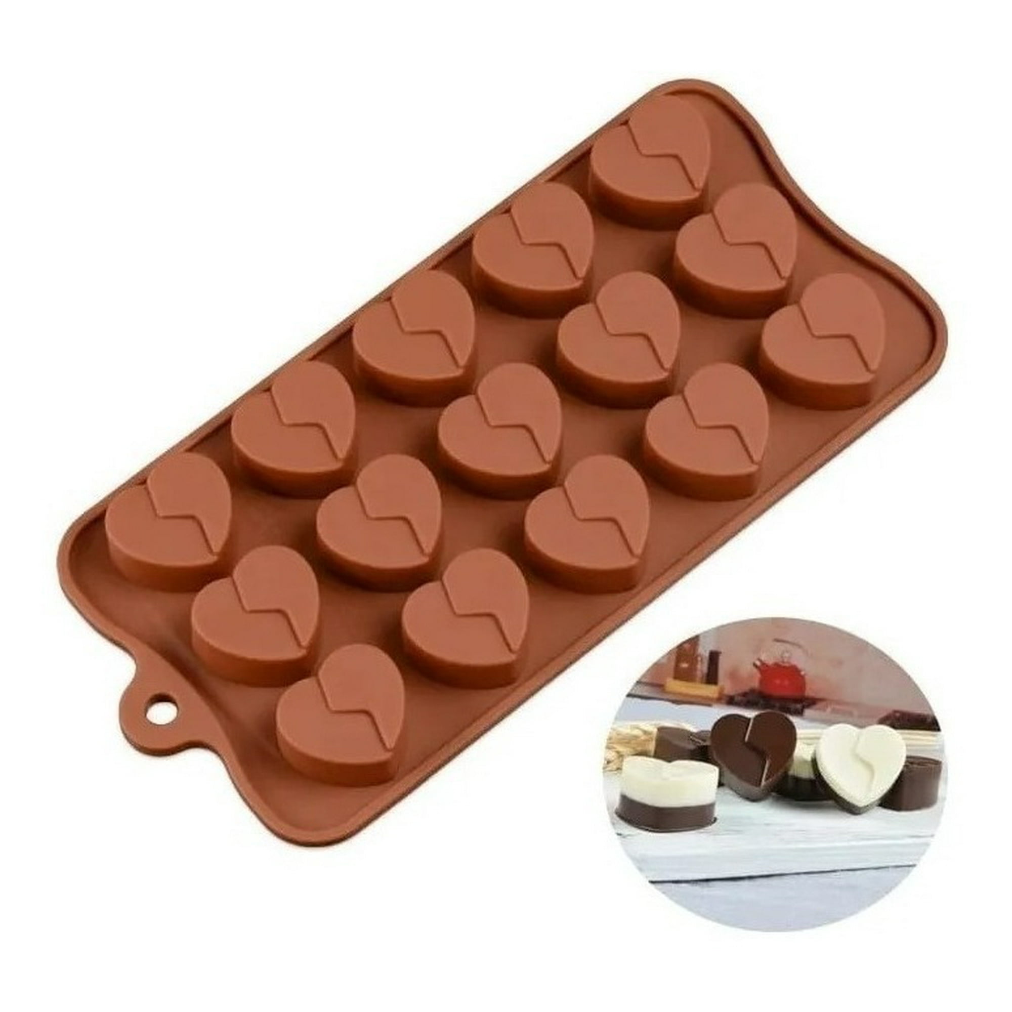 Moldes De Silicona Moldes Para Chocolates Corazon Partido