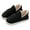 Black, variant on Women's Puffer Slippers, Quilted Fuzzy Boots with Ultra Soft Comfort for Fall, Winter and Home Wear (Coffee, 8-8.5)
