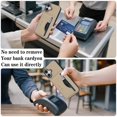 thumbnail image 4 of For Apple iPhone 16 Plus Wallet Case Ultra-Slim Profile Vintage Leather Texture, Wallet For Women Men Card Holder Magnetic Clasp Kickstand Folio Case,Khaki,For iPhone 16 Plus, 4 of 7