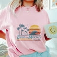 thumbnail image 3 of Gulf of Mexico T-Shirt – Retro Beach Wave and Sunset Graphic Tee, Palm Tree Ocean Shirt, Unisex Vacation Top, 3 of 7