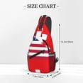 thumbnail image 2 of Lsque USA Switzerland Pattern Cross Chest Bag Diagonally – Premium Durable Front Chest Sling with Adjustable Padded Strap, High-Capacity Storage, 2 of 8