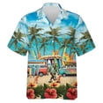 thumbnail image 2 of Nuevas camisas hawaianas de verano para hombres, divertidas camisetas estampadas, ropa de moda, informal, de gran tamaño, cuello, blusas cómodas para la playa, camisas, 2 of 5
