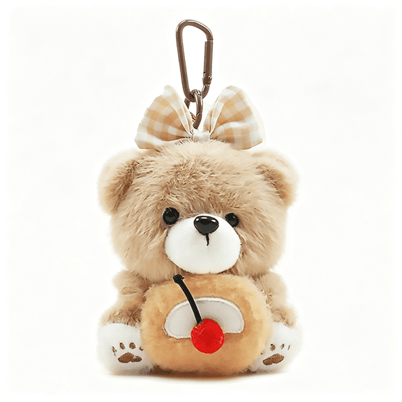 DESIGNICE Cute Key Chain Plush Bear Bag Charm Teddy Bear Keychain Gift for Handbag,Purse,Backpack,Car Keys Plush Keychain