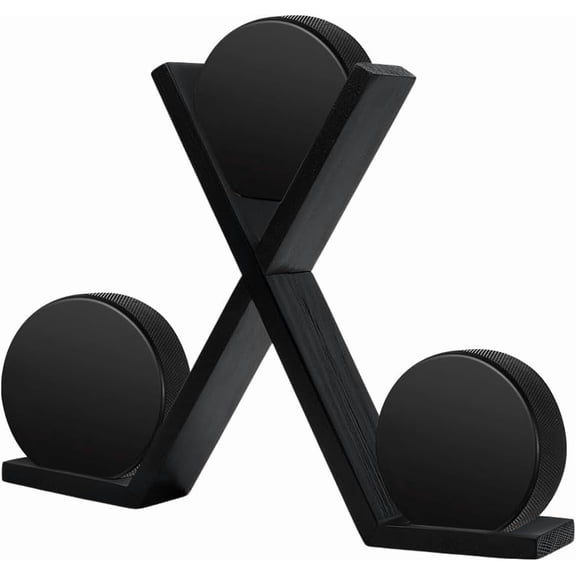 Wooden Hockey Puck Display Case Wooden Holder for 3 Pucks Black Hockey Pucks Display Holder Stand Case Base