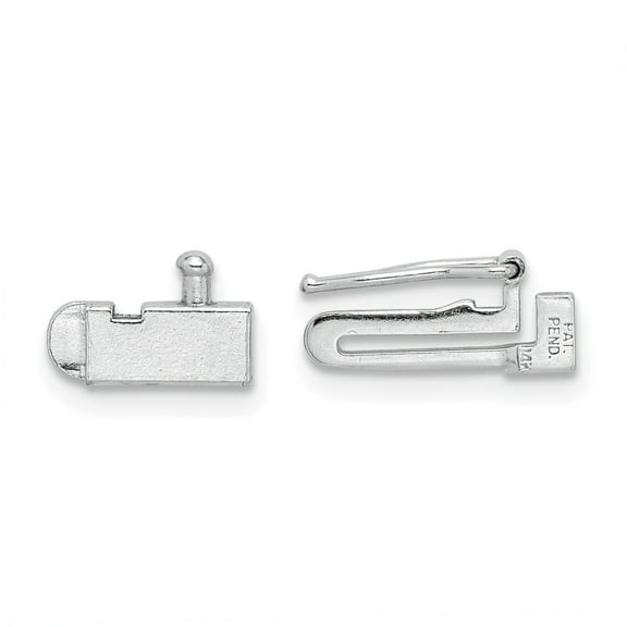 14K White Gold Box Clasp (8.20Mm To 8.30Mm)