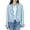 Light Blue jackets for women #4, variant on Women Fringe Tweed Cropped Blazer, V-Neck Double Breasted Long Sleeve Raw Edge Tassel Jacket, Elegant Party Outerwear Pink,M