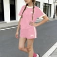 thumbnail image 6 of Riecok Girls Outfit Sets Short Sleeve T Shirt Shorts Summer 2 Piece Short Sets Workout Sportwear Clothes, 6 of 6