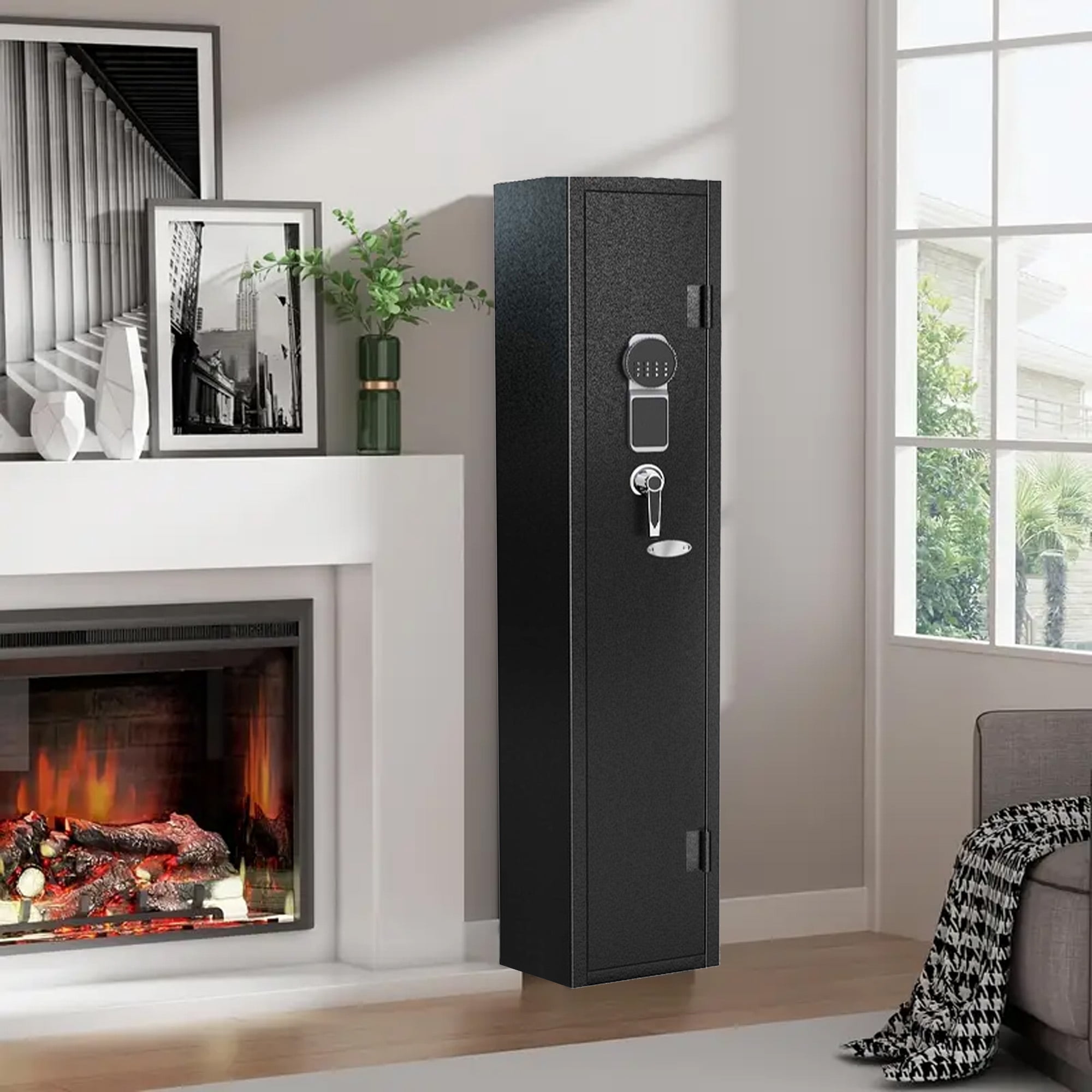 Sapital 2-3 Gun Safe, Digital Keypad Rifle Safe in Cold Rolled Steel with Adjustable and Removable Shelf