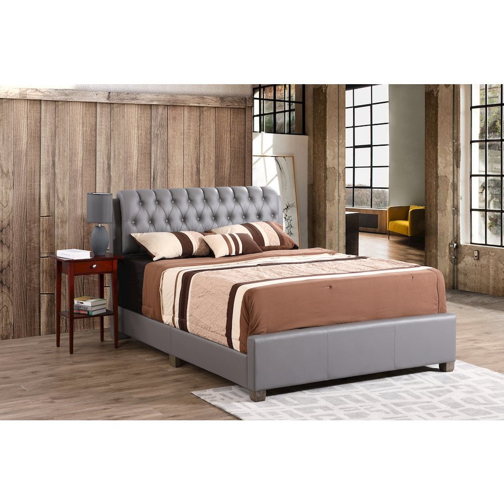 Glory Furniture Marilla Queen Bed in Light Grey Color