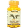 4 Pack - Sundown Naturals Super Alpha Lipoic Acid, 600mg, Capsules 60 Each
