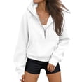 thumbnail image 2 of Womens Hoodies Half Zip Y2k Cute Sweatshirts Fall Winter Fashion Workout Sweatshirts 2026 2XL, 2 of 7