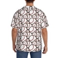 thumbnail image 5 of Xecao offers the Cute Baseball for Men's Casual Short-sleeved Shirt, a button-up collared shirt with a pocket, perfect for beach vacations and yacht travel in the XX-Large size., 5 of 7