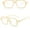 Beige White, variant on Retro Sunglasses Jelly Tea Women Double Beam Uv400 Sun Shades Glasses For Men Vintage Black Eyeglasses